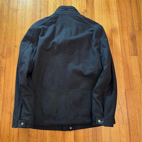 Cole Haan Signature Men's Wool Melton Stand Collar Jacket with Patch Pockets XL - Picture 3 of 14